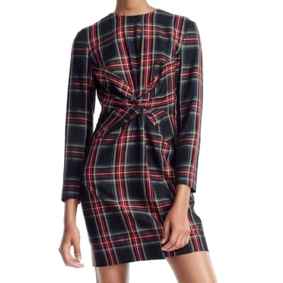 Maje Ripper Tartan Dress Size 4 - Picture 2 of 10